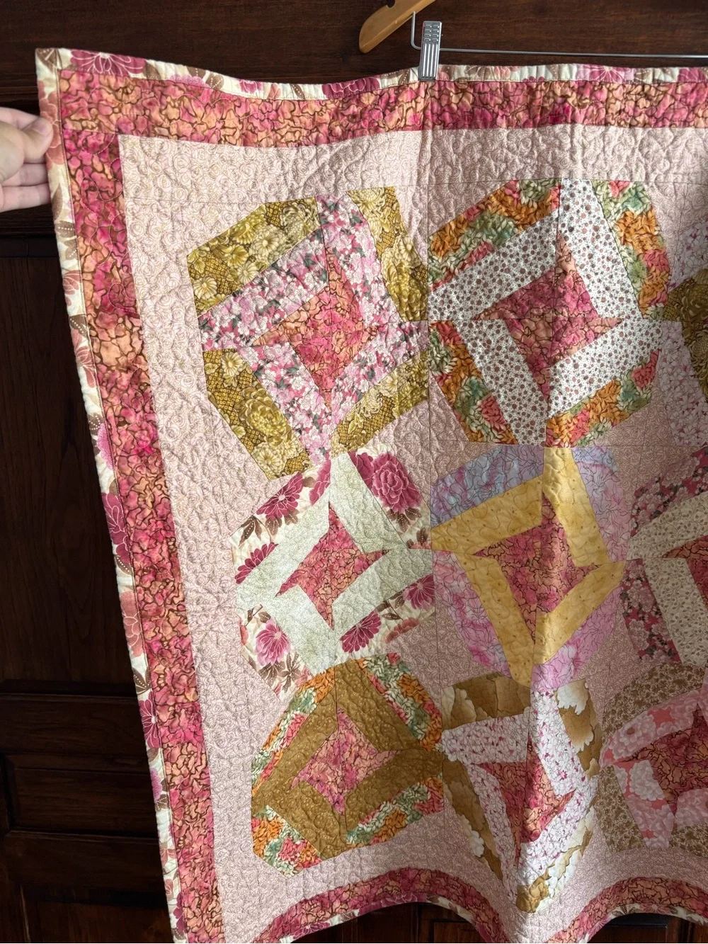 Handmade Floral Patchwork Quilt